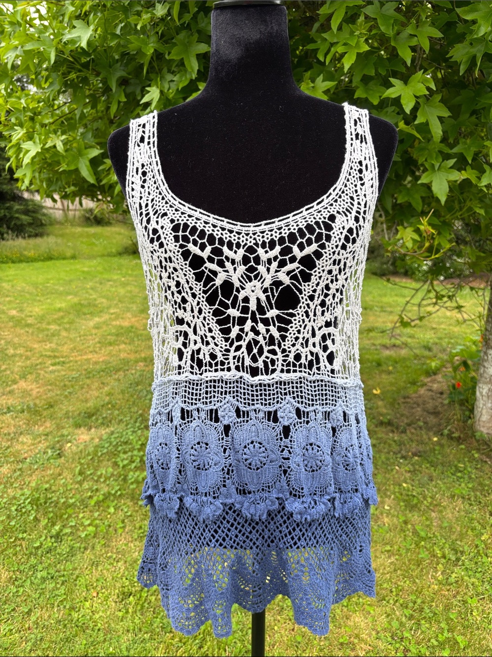 Dolled Up Crochet Ombre Tank Top